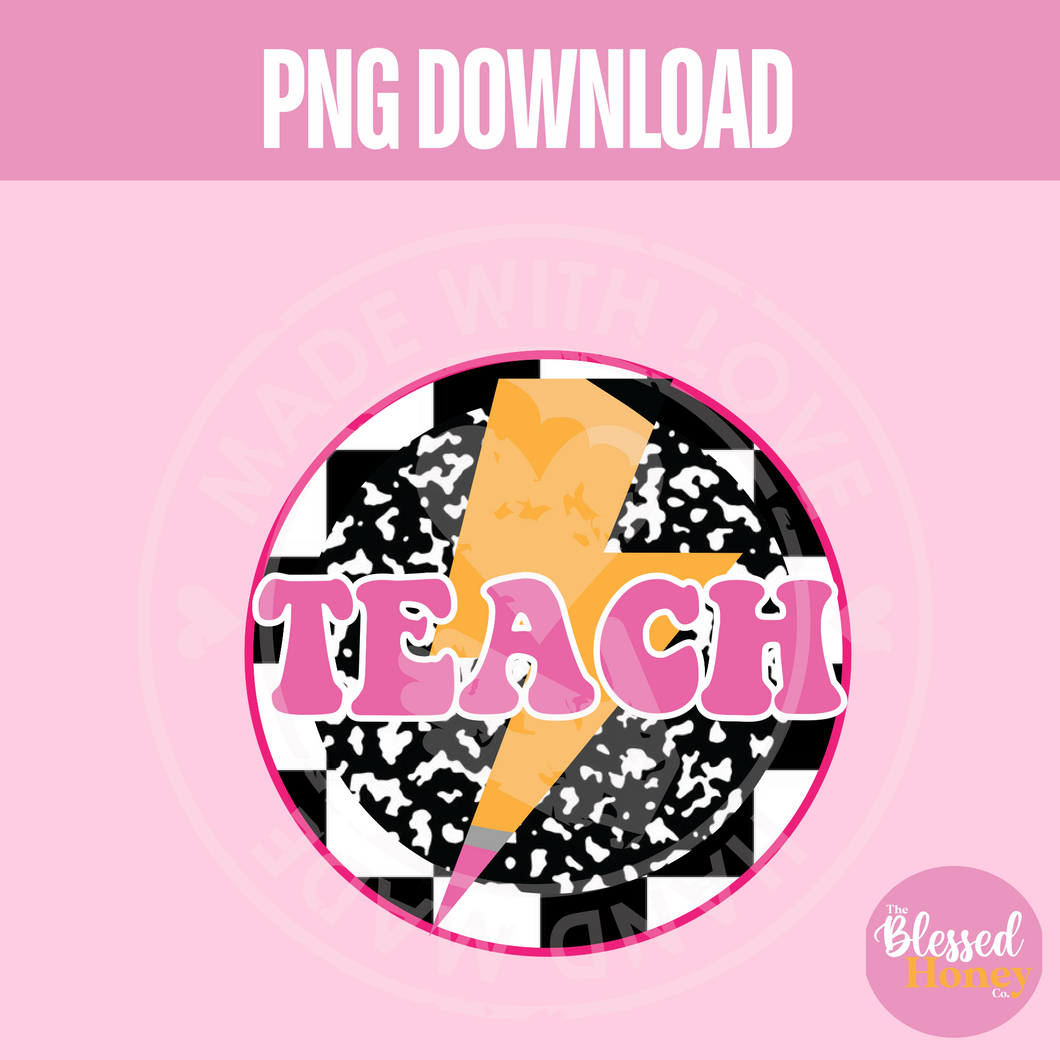 Teach Retro Composition Notebook SVG Download: Teacher Store