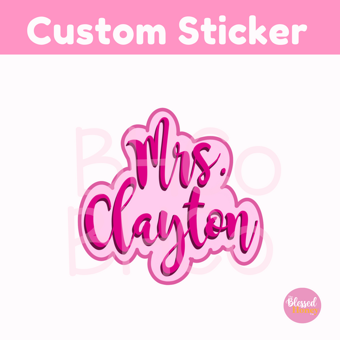 Customizable Profession Sticker, Customizable Name Sticker, teacher, doctor, lawyer, nurse