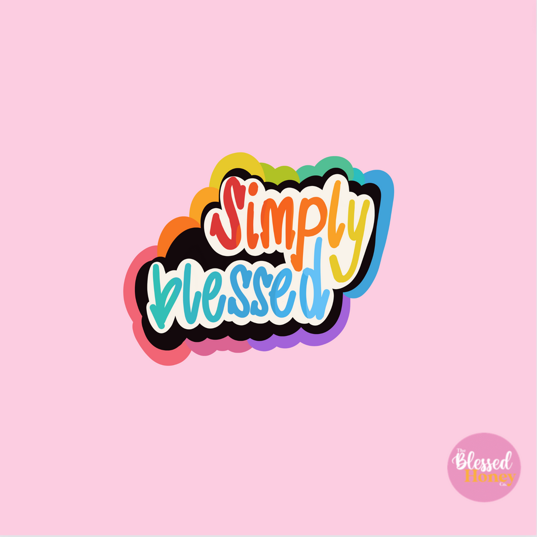 Simply Blessed Sticker