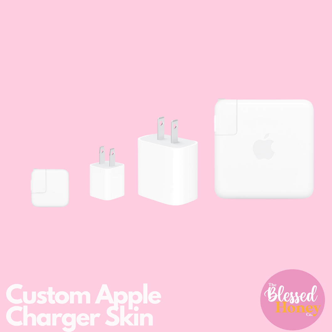 Custom Apple Charger Skins, Personalized Apple Skin