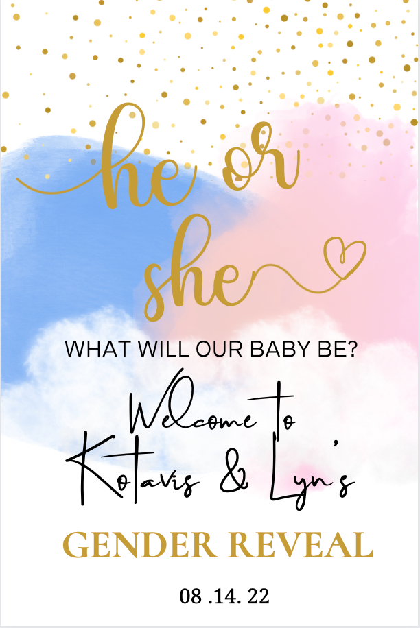 Gender Reveal Sign