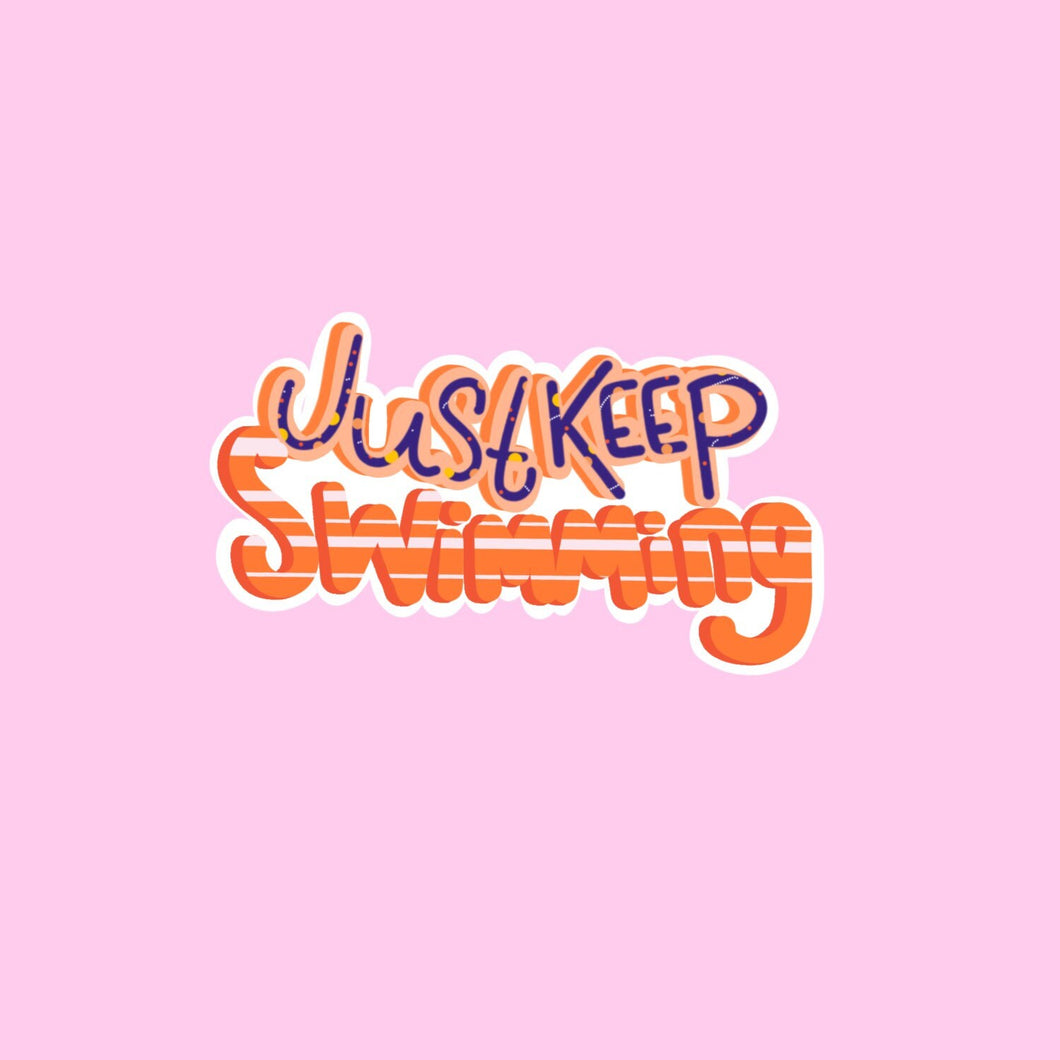 Jus Keep Swimming Sticker, Nemo Inspired Sticker